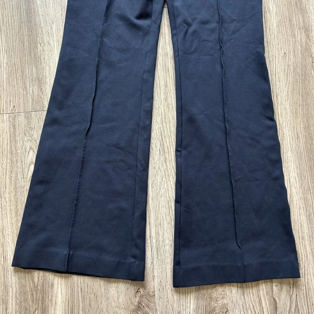 SPANX Supersmooth PerfectFit Ponte Flare Stretch Pant in Navy Blue Size S